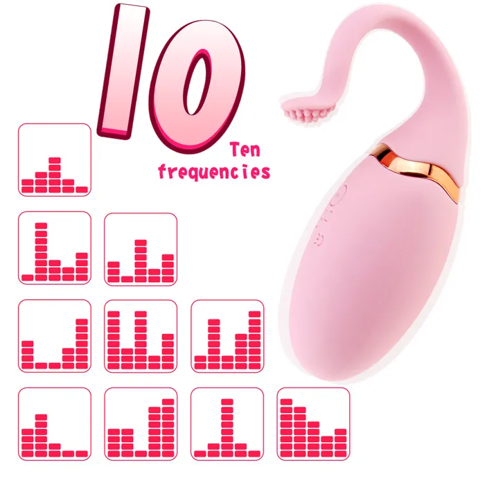 LAZADASEXTOYS Female Sex Toys 10 Speeds G Spot Kegal Ball Vibrator Remote Control Silicone Mute Egg Vibrator Vagina Tight Exercise Sex Toy for Women Sex Shop