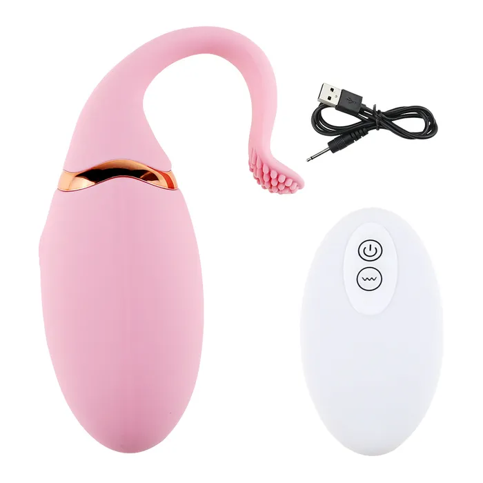 LAZADASEXTOYS Female Sex Toys 10 Speeds G Spot Kegal Ball Vibrator Remote Control Silicone Mute Egg Vibrator Vagina Tight Exercise Sex Toy for Women Sex Shop