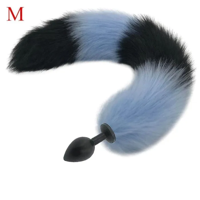 Lovegasm Anal Mythical Blue Wolf Tail Plug 276 to 354 Long