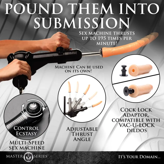 Master Series Female Sex Toys Leg Spreader Obedience Chair with Sex Machine