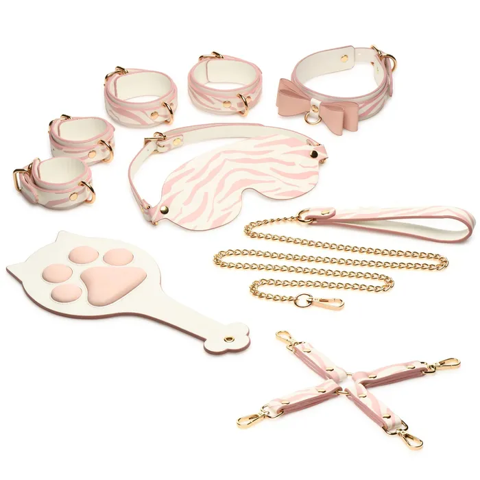 Pink Kitty Bondage Set Whitepink XR Brands Master Series Vibrators