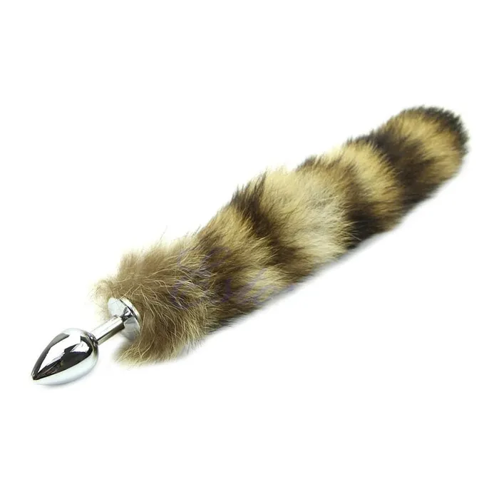 Sexy Faux Steel Raccoon Tail Plug 14 Long Lovegasm Anal