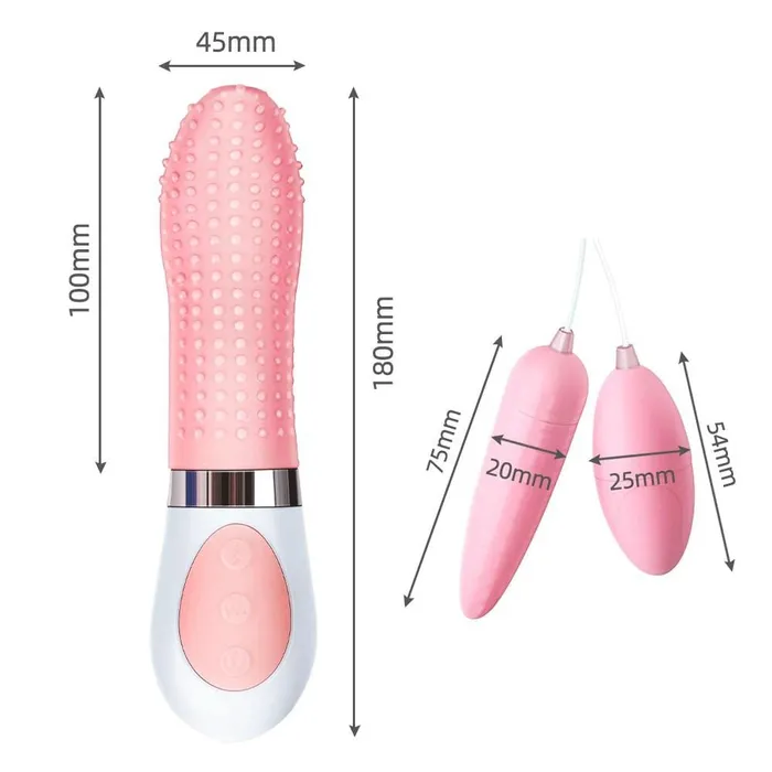 Tongue Dotted Vibrating Kegel BallsSucking Mouth Tounge Lovegasm Female Sex Toys