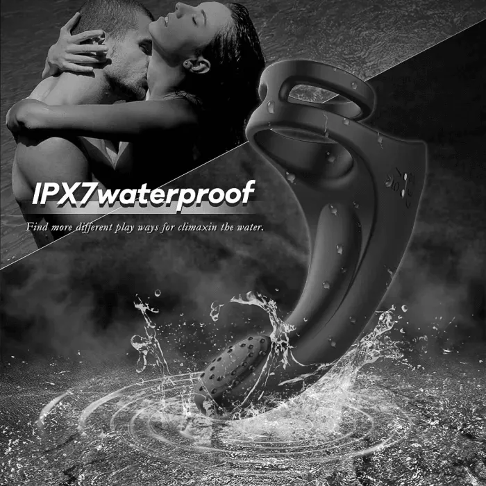 2in1 Butt plug Cock Ring Vibrating Prostate Massager propinkup Male Sex Toys