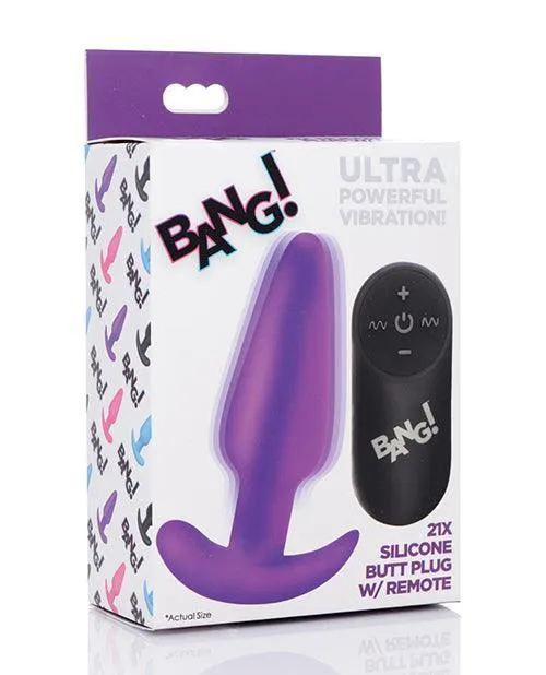 Anal Bang 21x Vibrating Silicone Butt Plug Wremote Xr LLC