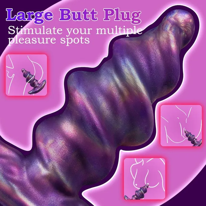 Anal propinkup Large Fantasy Silicone Butt Plug 65 Spiral Wearable Dildo Plugs Unicorn Dildos Adult Sex Toys for Anal Training