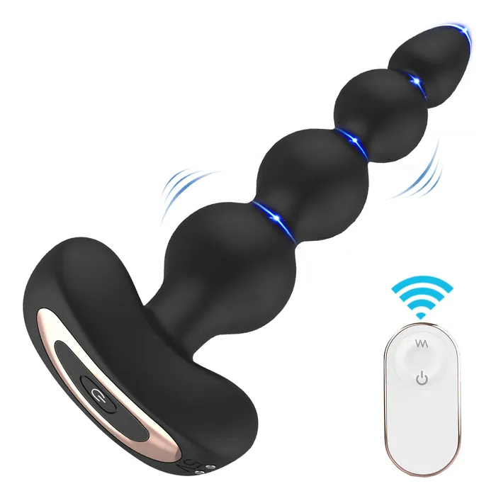 Anal Remote Control 9 Modes Butt Plug Anal Gradient Beads Fit Snugly Orgasm YOSPOSS Anal Remote Control 9 Modes Butt Plug Anal Gradient Beads Fit Snugly Orgasm YOSPOSS