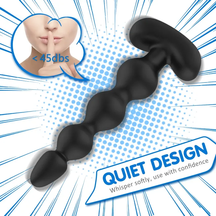 Anal Remote Control 9 Modes Butt Plug Anal Gradient Beads Fit Snugly Orgasm YOSPOSS