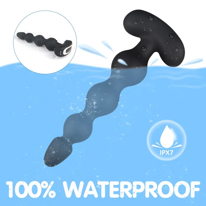 Anal Remote Control 9 Modes Butt Plug Anal Gradient Beads Fit Snugly Orgasm YOSPOSS
