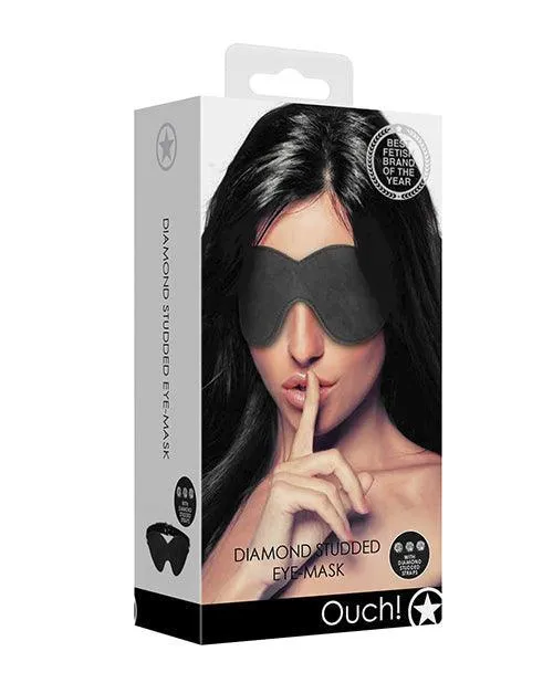 Anal Shots Ouch Diamond Studded Eye Mask Black Shots America LLC