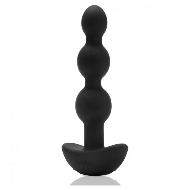 BVibe Triplet Remote Control Rechargeable Anal Beads Black BVibe Anal