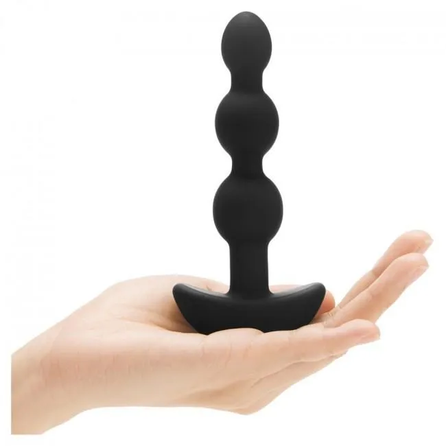 BVibe Triplet Remote Control Rechargeable Anal Beads Black BVibe Anal