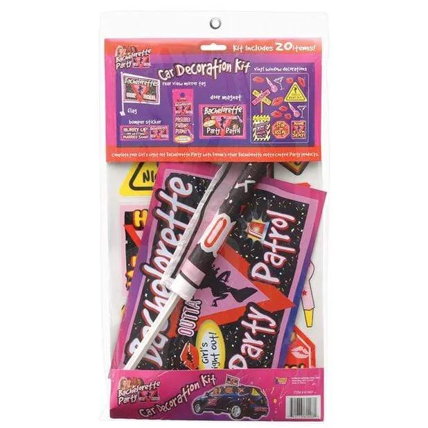 Bachelorette Party Vibrators Bachelorette Party Car Decoration Kit 20 pieces Multi Colour