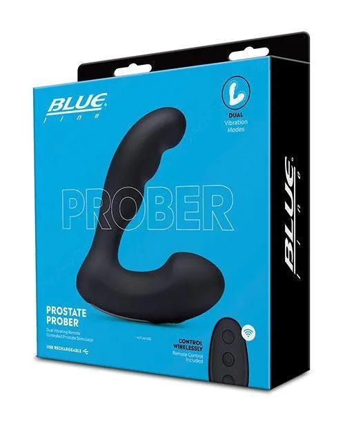 Blue Line Vibrating Prostate Prober Wremote Black Electric Eel INC Anal