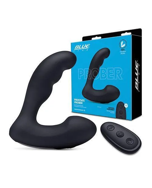 Blue Line Vibrating Prostate Prober Wremote Black Electric Eel INC Anal