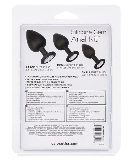 California Exotic Novelties Anal Silicone Gem Anal Kit Black