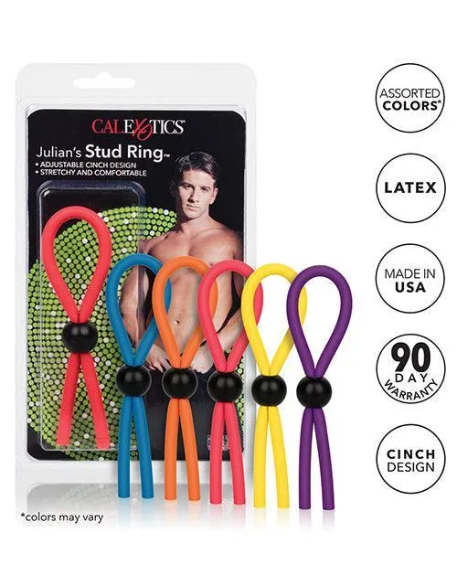California Exotic Novelties Male Sex Toys Julians Stud Ring Assorted Colors