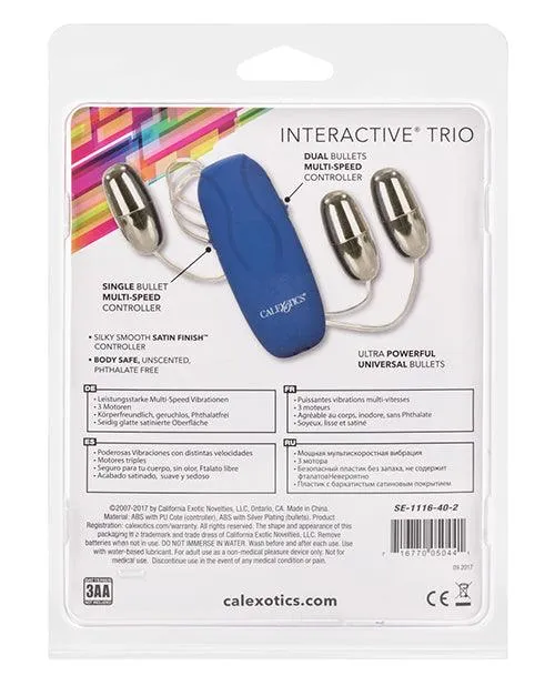 California Exotic Novelties Vibrators InterActives Trio Blue