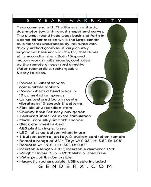Evolved Novelties INC Anal Gender X The General Green