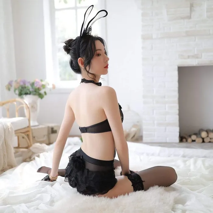 Garden Garden Tsukimi Dapyon Naughty Bunny Costume Black Vibrators