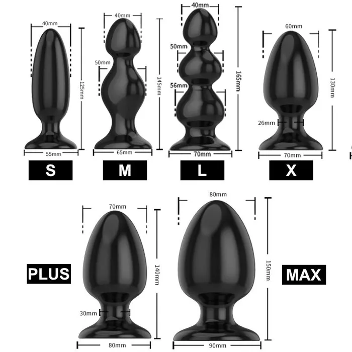 Javtoys Anal QY Glossy Black Anal Plug S