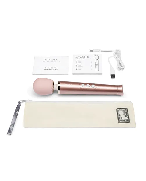 Le Wand Petite Rechargeable Vibrating Massager Rose Gold Cotr INC Female Sex Toys