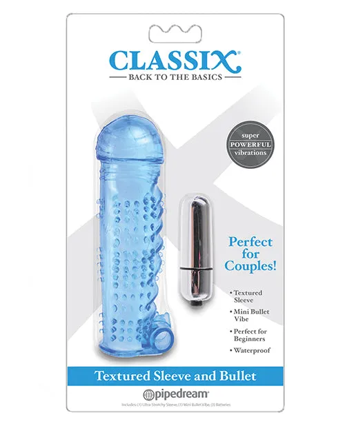 Male Sex Toys Pipedream Products Classix Textured Sleeve Bullet