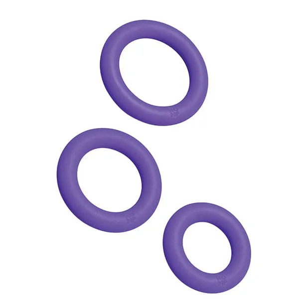 Male Sex Toys Romp Remix Trio Silicone Cock Ring Purple Romp