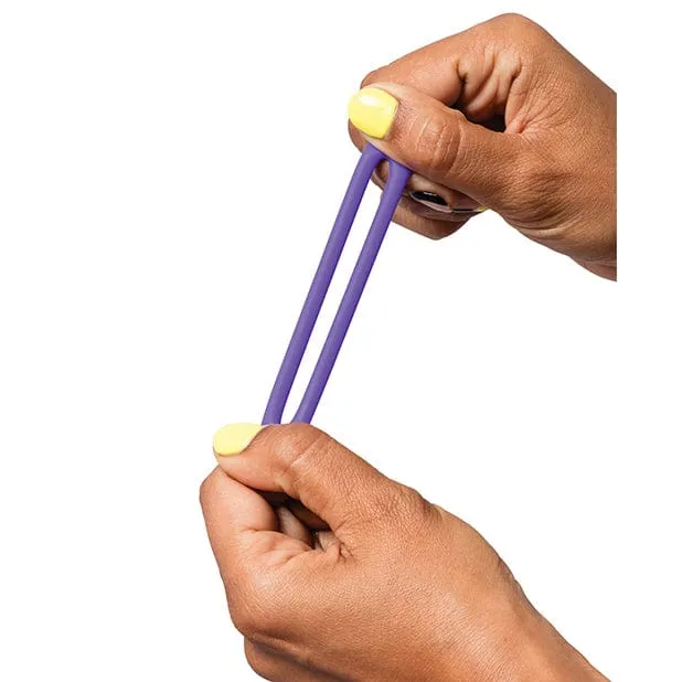 Male Sex Toys Romp Remix Trio Silicone Cock Ring Purple Romp