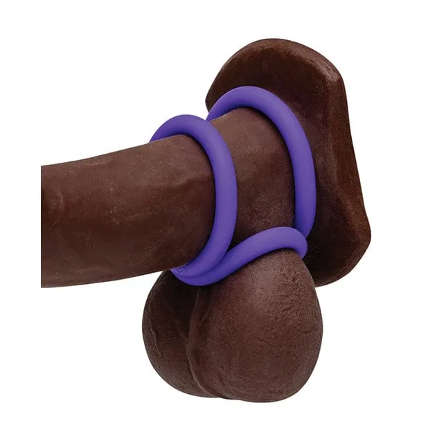 Male Sex Toys Romp Remix Trio Silicone Cock Ring Purple Romp