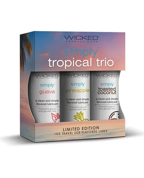 Male Sex Toys Wicked Sensual Care Tropical Trio Travel Size Flavored Lubes 1 oz Bottles Wicked Sensual Care Male Sex Toys Wicked Sensual Care Tropical Trio Travel Size Flavored Lubes 1 oz Bottles Wicked Sensual Care
