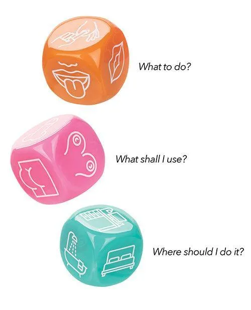 Naughty Bits Roll With It Icon Based Sex Dice California Exotic Novelties Female Sex Toys