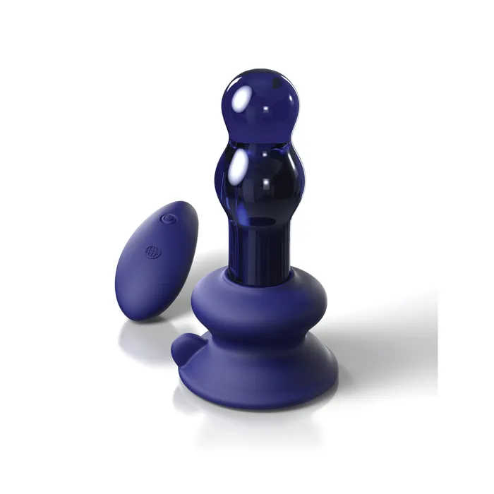 Pipedream Female Sex Toys Pipedream Icicles No 83 Remote Control Vibrating Glass Massager Blue