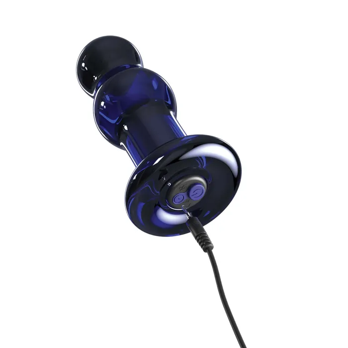 Pipedream Female Sex Toys Pipedream Icicles No 83 Remote Control Vibrating Glass Massager Blue
