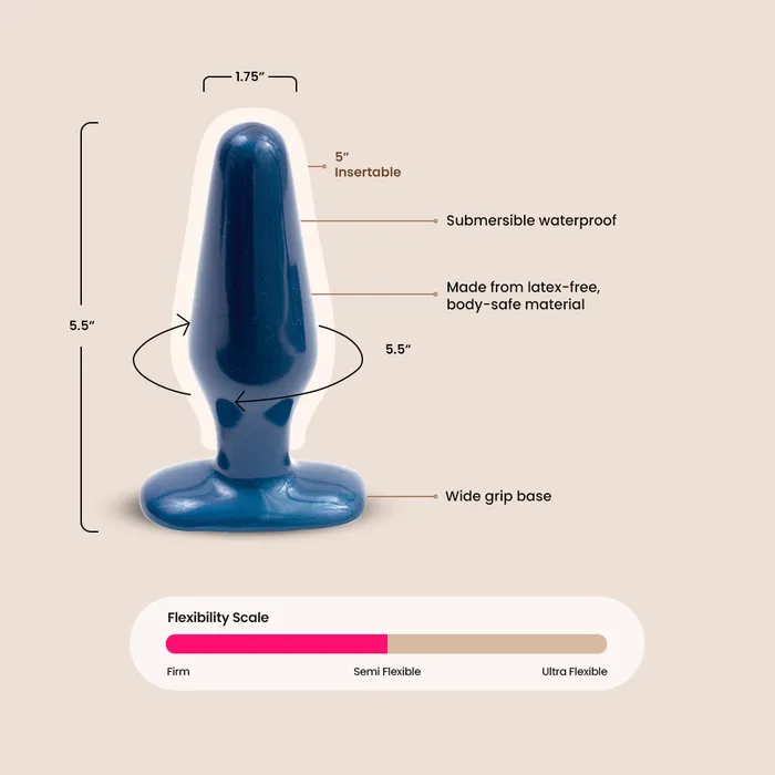 Pretty Ends Iridescent Butt Plug medium plug Doc Johnson Enterprises Anal