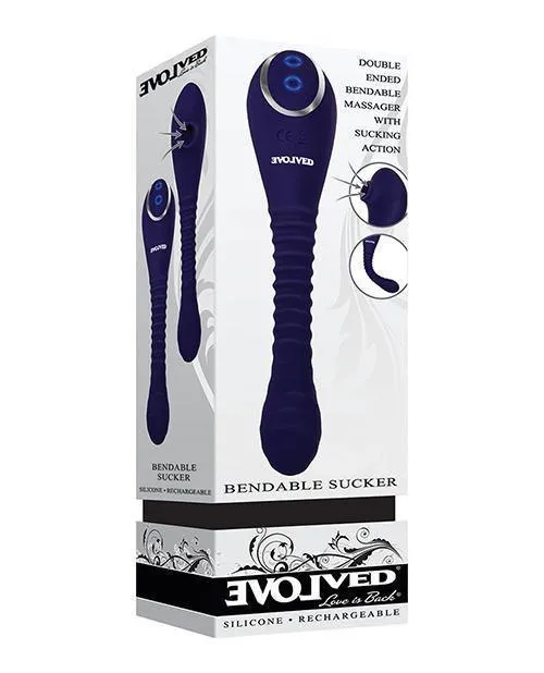 Vibrators Evolved Novelties INC Evolved Bendable Sucker Purple