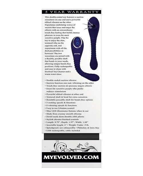 Vibrators Evolved Novelties INC Evolved Bendable Sucker Purple