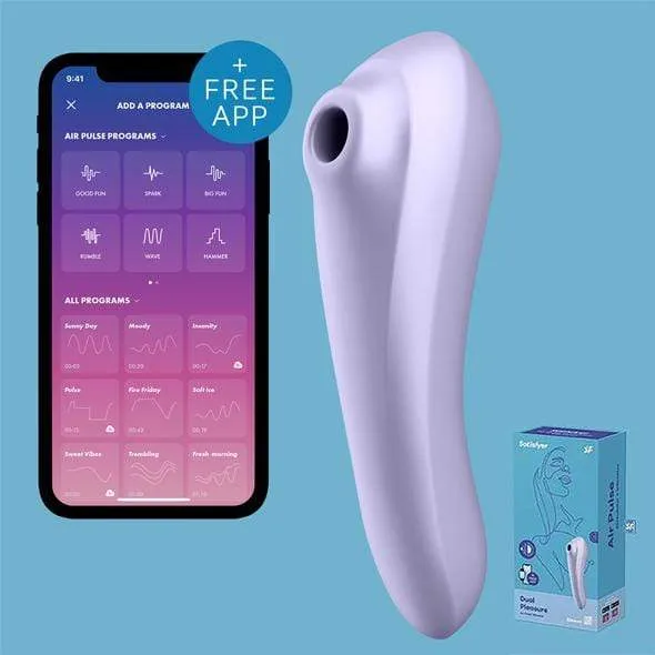 Vibrators Satisfyer Satisfyer Dual Pleasure AppControlled Clitoral Air Stimulator Vibrator
