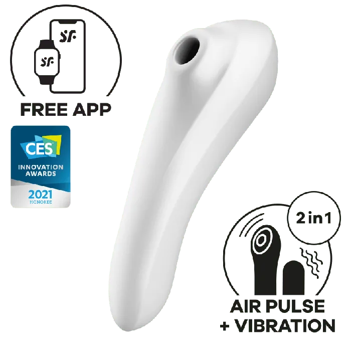 Vibrators Satisfyer Satisfyer Dual Pleasure AppControlled Clitoral Air Stimulator Vibrator