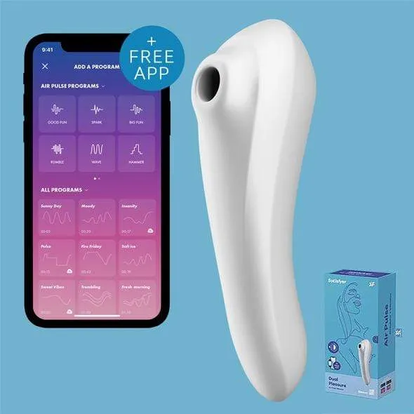 Vibrators Satisfyer Satisfyer Dual Pleasure AppControlled Clitoral Air Stimulator Vibrator