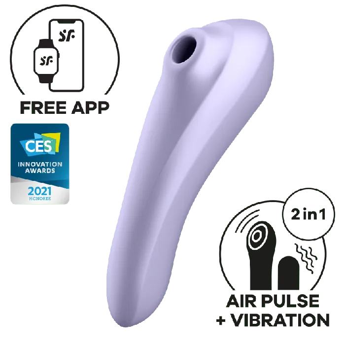Vibrators Satisfyer Satisfyer Dual Pleasure AppControlled Clitoral Air Stimulator Vibrator