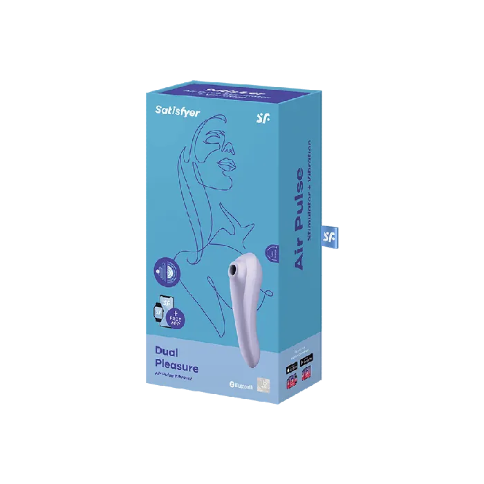 Vibrators Satisfyer Satisfyer Dual Pleasure AppControlled Clitoral Air Stimulator Vibrator