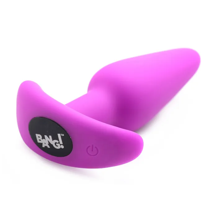 Anal 21X Remote Control Vibrating Silicone Butt Plug Purple BANG
