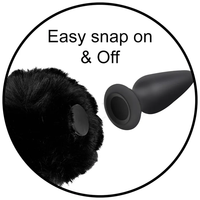 Anal Tailz Interchangeable Bunny Tail Black