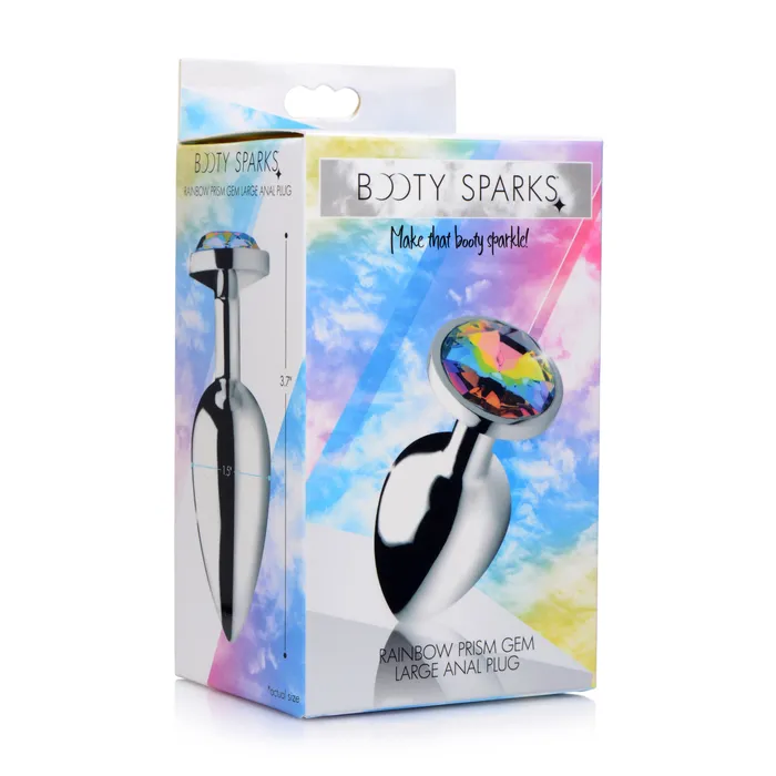 Booty Sparks Male Sex Toys Rainbow Prism Gem Anal Plug Large
