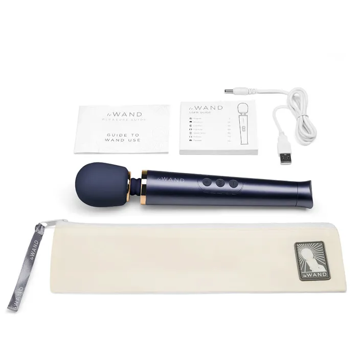 COTR Inc Female Sex Toys Le Wand Petite Rechargeable Vibrating Massager Navy COTR Inc Female Sex Toys Le Wand Petite Rechargeable Vibrating Massager Navy