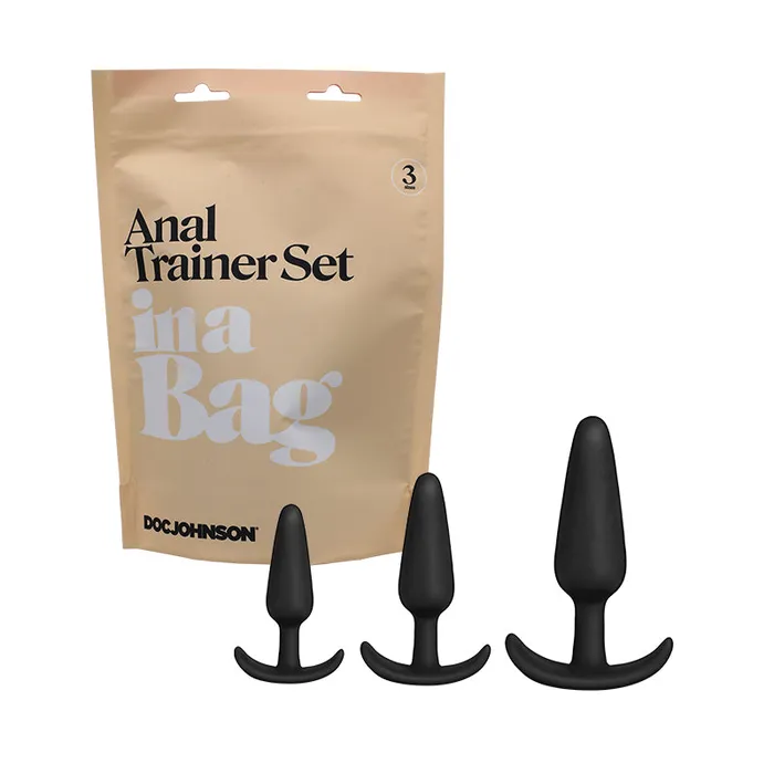 Doc Johnson Anal Doc Johnson Anal Trainer Set In A Bag 3Piece Silicone Black Doc Johnson Anal Doc Johnson Anal Trainer Set In A Bag 3Piece Silicone Black
