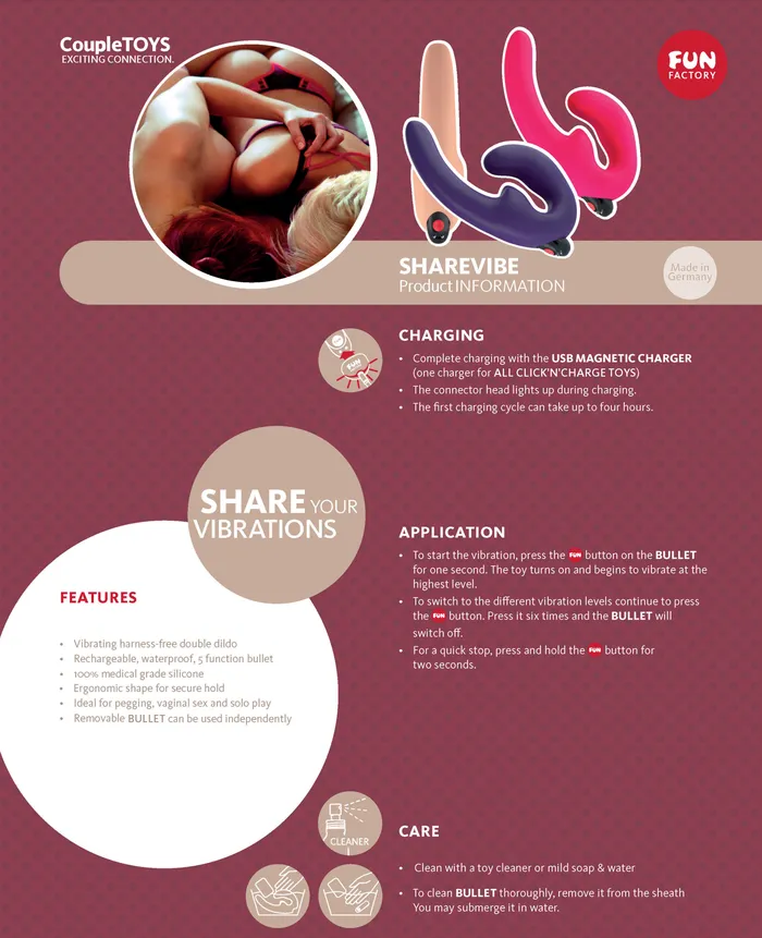 Female Sex Toys Entrenue ShareVibe Strapless Vibrator