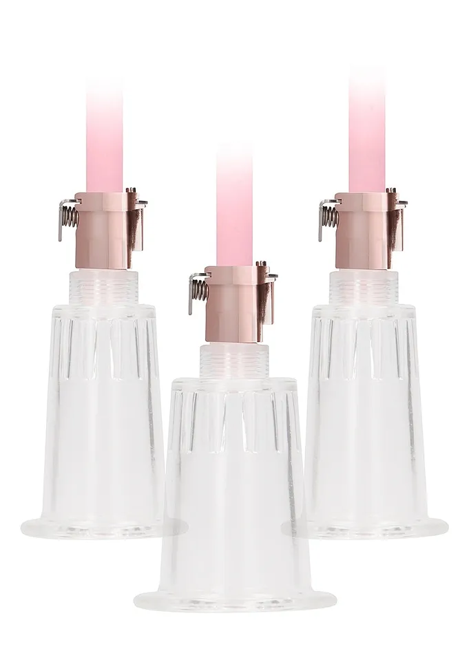 Female Sex Toys SHOTS AMERICA LLC CLITORAL NIPPLE PUMP SET ROSE GOLD LARGE