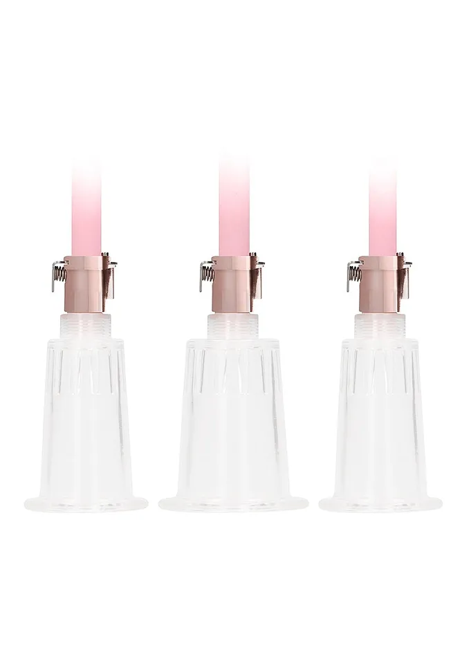 Female Sex Toys SHOTS AMERICA LLC CLITORAL NIPPLE PUMP SET ROSE GOLD LARGE